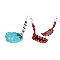 Chipper Club Red Pitching Wedge 36 Degree & Women Strawberry Sand Wedge Blue 52 Degree,Bundle of 2
