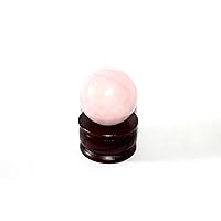 Jet Rose Quartz 45-50 mm Ball Sphere Gemstone Hand Carved Crystal Altar Healing Devotional Focus Spiritual Chakra Cleansing Metaphysical