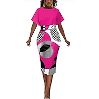 FairyLove Womens 2024 Summer Round Neck Ruffle Cap Short Sleeve Side Pockets Mini Dress Sundress