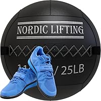 Nordic Lifting Wall Ball 25 lb Bundle with Shoes Megin Size 9 - Blue