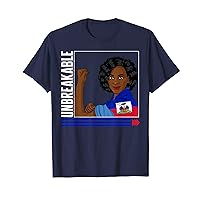 Haitian Flag Day Unbreakable Strong Woman Haiti Flag Republi T-Shirt
