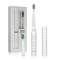 Pro 3 Rechargeable Electric Toothbrush With Soft Dupont Nylon Bristles Dentist Recommended Portable Oral Care 2-Minute Timer 3 Adjustable Speeds Light Weight Design - White