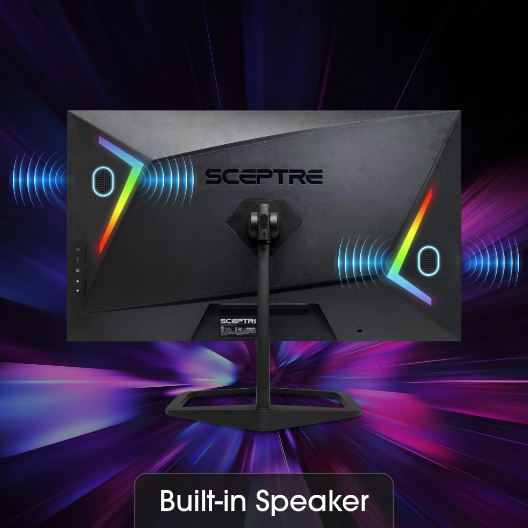 Sceptre 27-inch 240Hz Gaming Monitor 1ms 99% sRGB AMD FreeSync Premium DisplayPort x2 HDMI x2 Build-in Speakers, Machine Black 2023