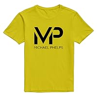 KNOT Men's Michael Phelps Logo Organic Cotton Design T Shirt Gold US Size L