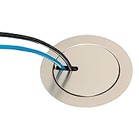 FLBC4580 Recessed Power and Data Round Floor Box for Existing or New Concrete Floor Boxes (Fits in Most 4.5