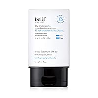 belif The True Cream - Aqua Bomb Moisturizing Sunscreen 2-in-1, SPF 50, Korean Sunscreen, Broad Spectrum UV Protection, Hydrating, Good for Dryness & Dullness, No Sulfates SLS, SLES & Mineral Oil