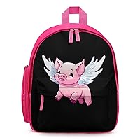 Flying Pig Cute Printed Backpack Lightweight Travel Bag for Camping Shopping Picnic