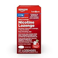 Nicotine Mini Lozenge 2mg, Stop Smoking Aid, Cherry Ice Flavor, 27 Count