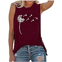 Womens Cami Tank Vests Butterfly Floral Vest Tops for Women Sleeveless Crewneck Fall Summer Vest 2024