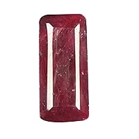 REAL-GEMS Natural Red Ruby 50 Ct. Square Cut Loose Stone For Jewelry Making