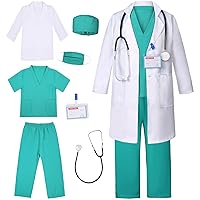 Doctor Costume for Kids Toddler Doctor Costume for Girls Boys Halloween Party Dress Up