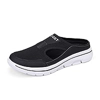 Men's Slip On Mules Lightweight Shoes Comfort Walking Shoes Breathable Slippers Closed Toe Slides