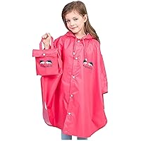 Kids Rain Coat Toddler Kids Raincoat Boys Girls Rain Jacket Lightweight Rain Poncho Waterproof Outwear Rainwear