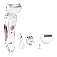 Conair All-In-1 Body and Facial Hair Removal for Women, Cordless Electric Trimmer & Shaver, Perfect for Face, Ear/Nose, Eyebrows, Legs, and Bikini Lines