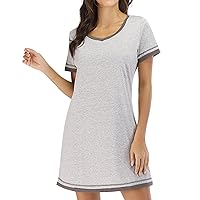 Women's Short Summer Dresses, Loose Colorblocked Sleeve Neck Casual, S XXL