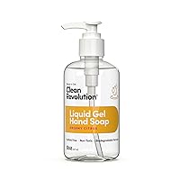 Clean Revolution Liquid Gel Hand Soap, Silky Rich Liquid, Quick Lather, Fast Rinsing, Contains Real Essential Oils (Dreamy Citrus) 8 Fl Oz