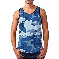 Men's Tank Tops Fashion Camouflage Fitness Vests Sports Casual Sleeveless T-Shirt Pullover Bottoming Shirts Tops