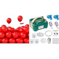 Red Balloons 120 pcs 5 inch and Electric Balloon Pump