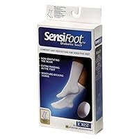 JOBST SensiFoot Diabetic Compression Socks 8-15 mmHg Knee High Closed Toe White Small