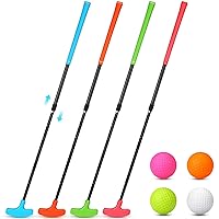 4 Pack Golf Putters for Men and Women Two Way Mini Golf Putter with 4 Golf Balls Adjustable Length Kids Putter Bulk for Right or Left Handed Golfers for Children Teenager Junior