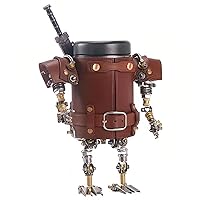 Adult 3D Metal Puzzle, Steampunk Style Pen Holder Metal Model Set, 3D Metal Puzzle Mechanical Pen Holder Building Blocks, DIY Mechanical Model Set, a high-end Gift for Men