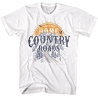 John Denver Take Me Home Country Roads Sketch Mens Short Sleeve T Shirts Folk Vintage Style Graphic Tees