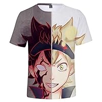Anime Black Clover 3D Printed T-Shirt Short Sleeve Shirts Cosplay Pullover Top Tees