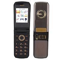 Tangxi Unlocked Senior Flip Cell Phone with Big Buttons, 26x18 Dual Magnetic Speakers, Speed Dial, 3D Keys, ABS Material, Wide Screen, 32MB Memory, Tarnish Color