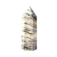 Home Collections Natural Crystal Rough 1pc Natural Striped Stone Crystal Point Obelisk Black Gray Quartz Wand Beautiful Ornament for Home Decoration ( Color : Striped Stone 1pc , Size : 2.75-3.15in )