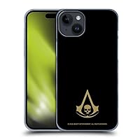 Head Case Designs Officially Licensed Assassin's Creed Gold Black Flag Logos Hard Back Case Compatible with Apple iPhone 15 Plus