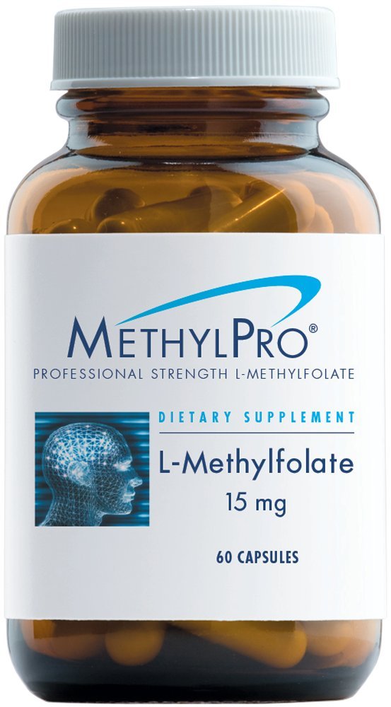 MethylPro 15mg L-Methylfolate (60 Capsules) - Professional Strength Active Methyl Folate, 5-MTHF Supplement for Mood, Homocysteine Methylation + Im...