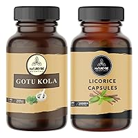 Naturevibe Botanicals Gotu Kola Capsules and Licorice Capsules | Capsules Combo Pack