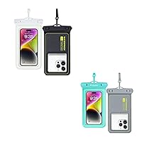 IP68 Waterproof Phone Pouch/Case, Waterproof Floating Phone Case for iPhone 14 13 12 11 Pro Max XS Plus Samsung Galaxy Cellphone, IP68 Floating iPhone Case Beach Vacation Essentials -2 Pack