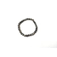 Natural Labradorite Beads Stretchable Bracelet, 50 Ct approx, Smooth Round Beads 6 MM approx, Adjustable Bracelet