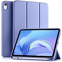 Compatible with iPad 10th Generation Case 10.9 Inch 2022 with Pencil Holder, Slim Trifold Stand Protective Cover with Soft TPU Back for iPad Case 10th Generation,Auto Sleep/Wake, Blue Purple