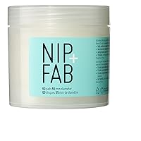 Nip + Fab Hyaluronic Acid Fix Extreme 4 Micellar Cleansing Pads for Face, Lightweight and Nourishing Cleanse Solution for Makeup Removal, Skin Plumping, Hydration, Multicolor, 60 pads