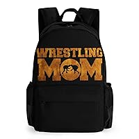 Wrestling Mom Laptop Backpack for Men Women Shoulder Bag Business Work Bag Travel Casual Daypacks