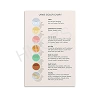 DFHEJG Hospital Examination Department Poster Urine Hydration Chart Art Poster (4) Canvas Painting Wall Art Poster for Bedroom Living Room Decor 24x36inch(60x90cm) Unframe-style