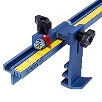POWERTEC T Track Fence for Miter Saw, Drill Press & Radial Arm Saw, Includes T Track Stop Kit, Tape Measures and T Track Fence Cap, T Track Accessories for Woodworking (71742)