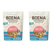 BIENA Roasted Chickpea Snacks – Himalayan Salt, 1 Value Pack – Crispy Salted Chickpeas Loaded with Protein & Fiber - Delicious, Healthy Snacks for Adults and Kids (Pack of 2)