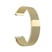 Magnetic Suction Strap Stainless Steel Replacement Strap 20/22mm Milan Watch Band (Color : Gold, Size : 20mm)