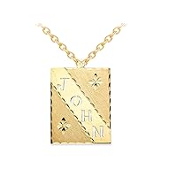 Rylos Necklaces For Women Gold Necklaces for Women & Men Yellow Gold Plated Silver or Sterling Silver Personalized Cutout DogTag Diamond Cut Nameplate Necklace Special Order, Made to Order Necklace