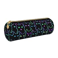 Canvas Simple Cute Cat Silhouettes Makeup Bag Cosmetic Holder Bag Office Storage Pouch