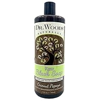 Dr. Woods Raw Moisturizing Black Coconut Papaya Soap with Organic Shea Butter, 32 Ounce