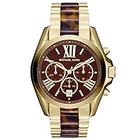 Michael Kors Women's MK5696 - Bradshaw Chronograph Gold/Brown Watch