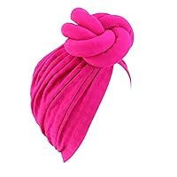 Women Stretchy Turban Cap Colorful Printed Pretied Flower Knot Bonnet Hats Knot Caps Soft Tied
