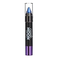 Metallic Face Paint Stick/Body Crayon makeup for the Face & Body - 0.12oz - Easily create metallic designs like a pro! - Blue