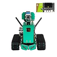 Yahboom Jetson Nano Robot Kit AI Smart Robotic Car Tank Chassis for Adults 3DOF Camera STEM Programmable Electronics Science Project Autopilot (Jetbot Without Jetson Nano)