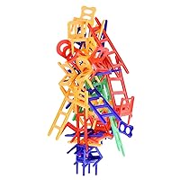 WEofferwhatYOUwant Chairs and Ladders Family Game - Stacking Balance Game. 44 Individual Pieces.