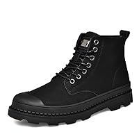 Kg8d Men's Military Lace Up Sneakers, Short Boots, Casual Lace-up Boots, Anti-Slip, Cool, Men's Shoes, Work Boots, Engineer Boots, Stylish, Large Size, Autumn and Winter